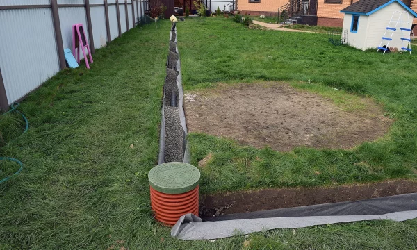 Грамотный дренаж садового участка сохранит дом и посадки от подтопления